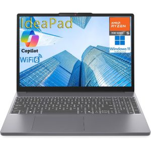 1 Lenovo IdeaPad Slim 3 15" Laptop Computer for Business Student, AMD Ryzen 5 7535HS (Beat i5-13500H), 16GB DDR5 RAM, 512GB PCIe SSD, WiFi 6, Bluetooth 5.3, FHD+ Display, HDMI, Luna Grey, Windows 11 Pro